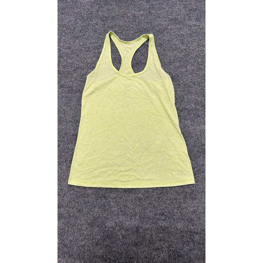 Nike Tank Top Womens Size S Lime Green Heather Racerback Athletic Gym Shirt